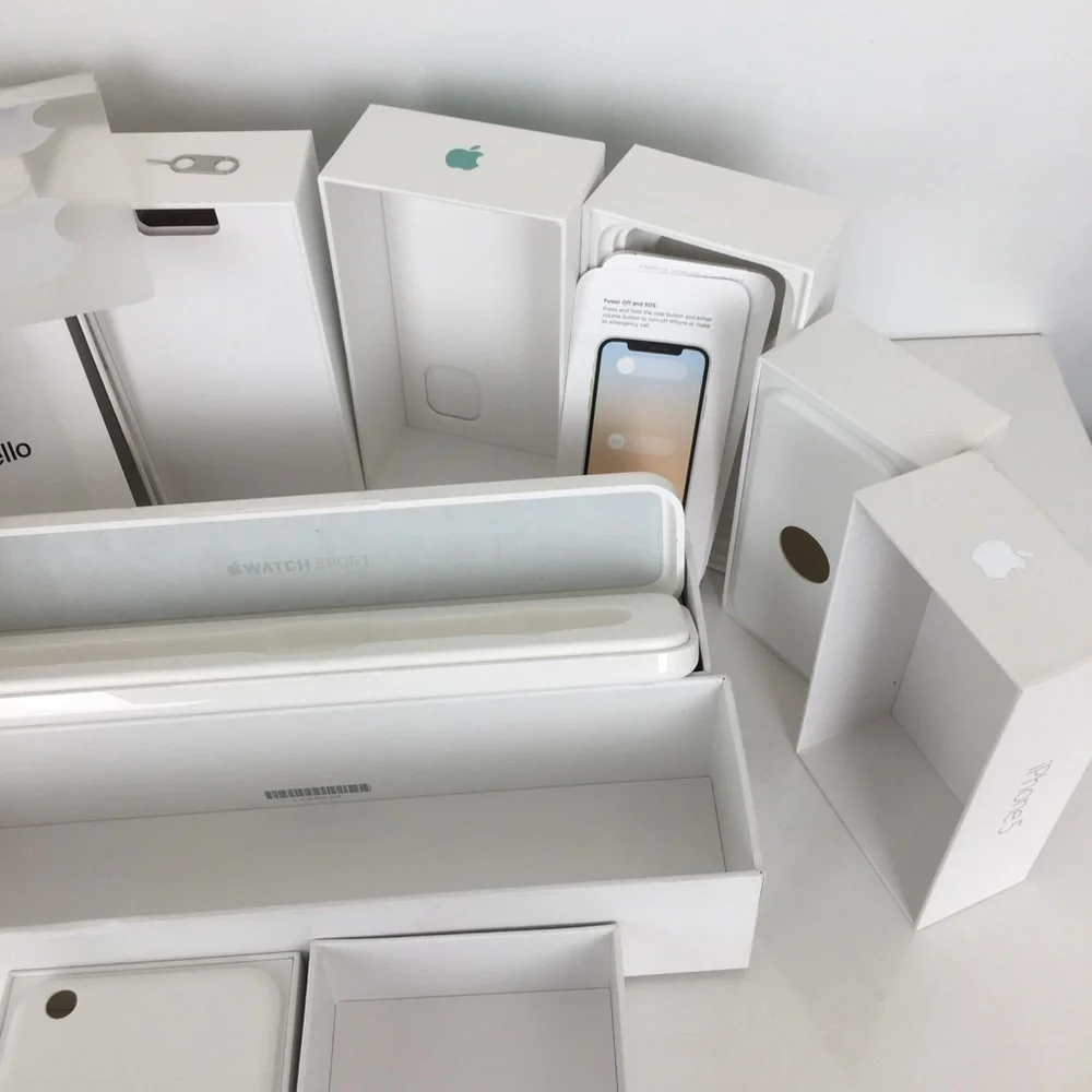 Apple iPhone & Watch Box Bundle 6 Empty Boxes Resale Repurpose Crafts Gag Gift
